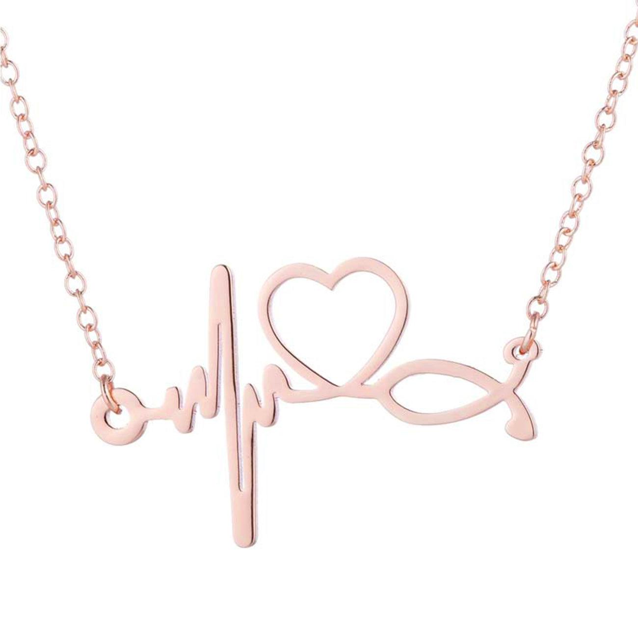 Fashion Stainless Steel Heart - Premium Necklaces from chiquetrends.com - Just $12! Shop now at chiquetrends.com