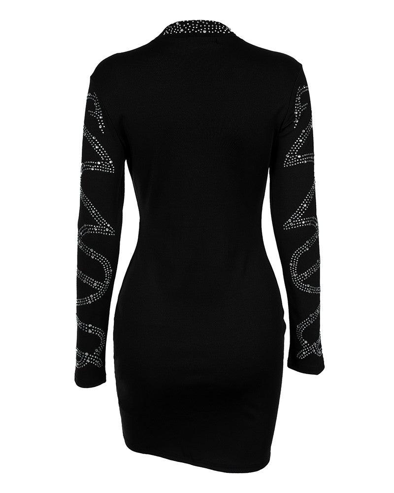 Long Sleeve High Neck - Premium Dresses from chiquetrends.com - Just $63! Shop now at chiquetrends.com