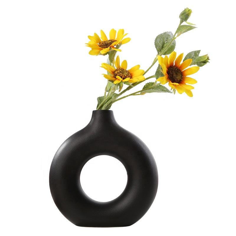 Nordic Circles Ceramic Vase - Premium Vases from chiquetrends.com - Just $27! Shop now at chiquetrends.com