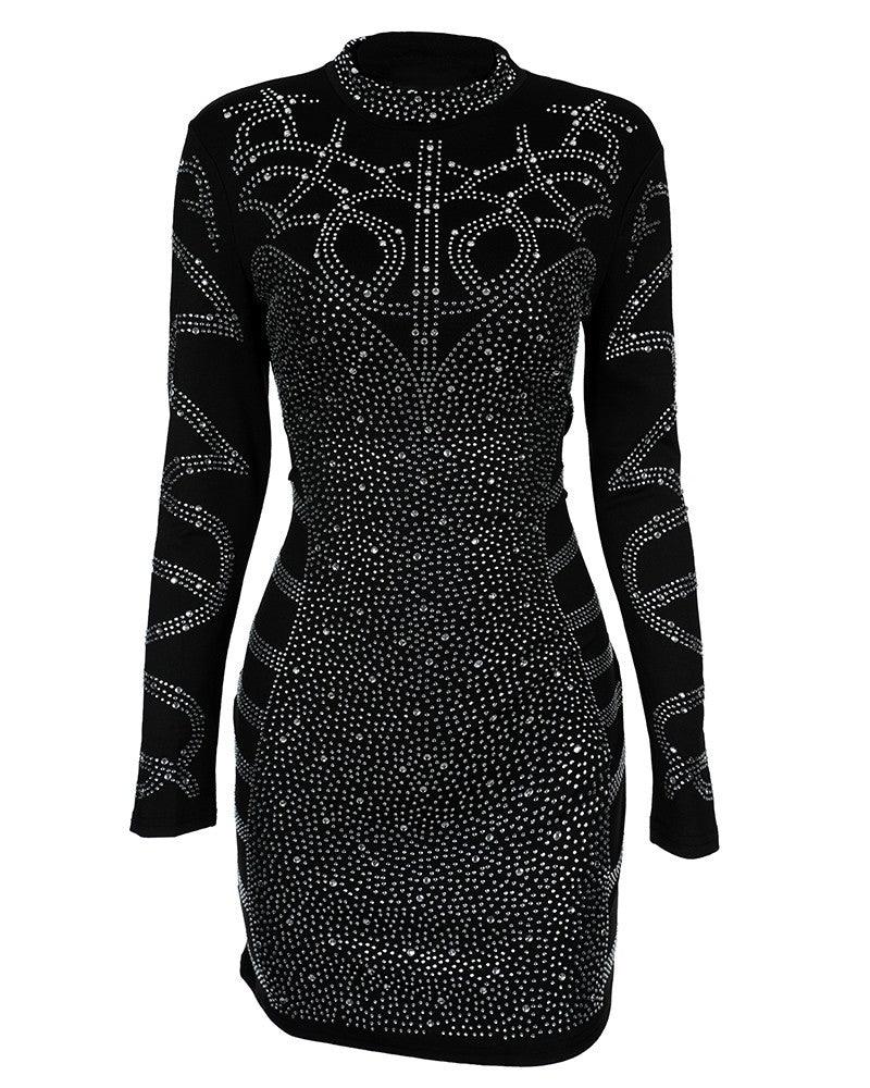 Long Sleeve High Neck - Premium Dresses from chiquetrends.com - Just $63! Shop now at chiquetrends.com