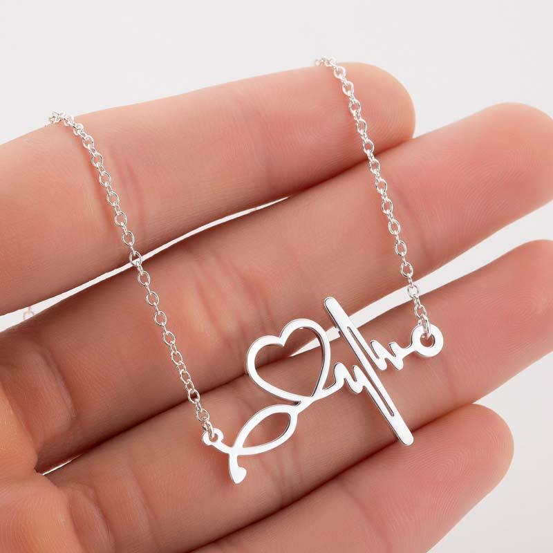 Fashion Stainless Steel Heart - Premium Necklaces from chiquetrends.com - Just $12! Shop now at chiquetrends.com