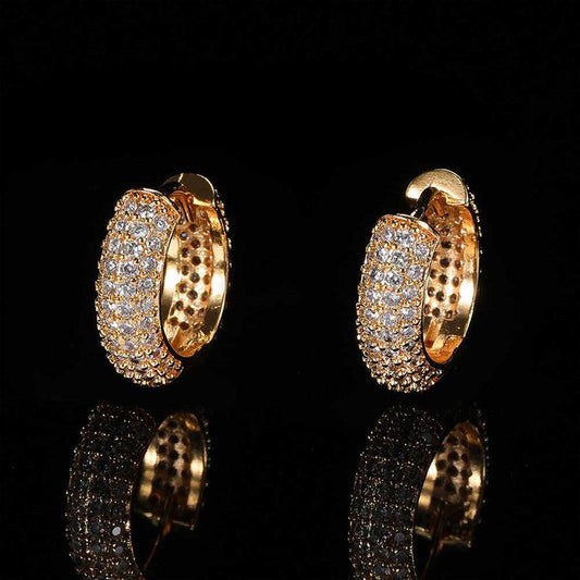 18k gold plated round earrings - Premium Earrings from chiquetrends.com - Just $30! Shop now at chiquetrends.com