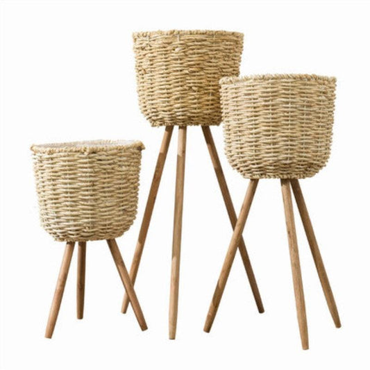 Rattan plant stand or planters - Premium  from chiquetrends.com - Just $33! Shop now at chiquetrends.com