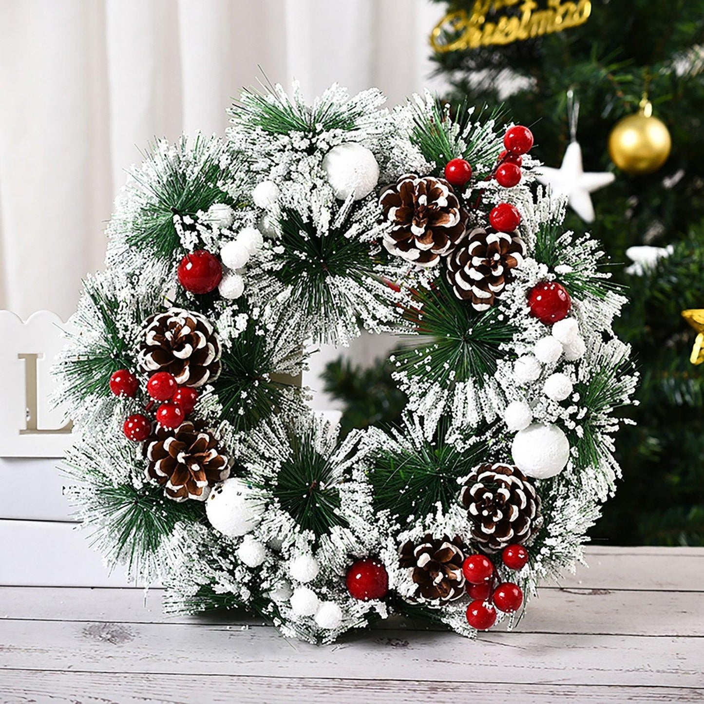 23 Inch Christmas Wreath For - Premium 5 from chiquetrends.com - Just $204! Shop now at chiquetrends.com