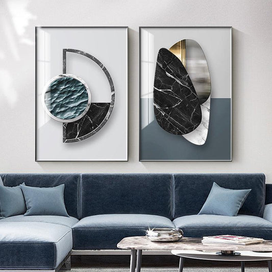 Abstract Geometric Canvas - Premium Wall art from chiquetrends.com - Just $6! Shop now at chiquetrends.com