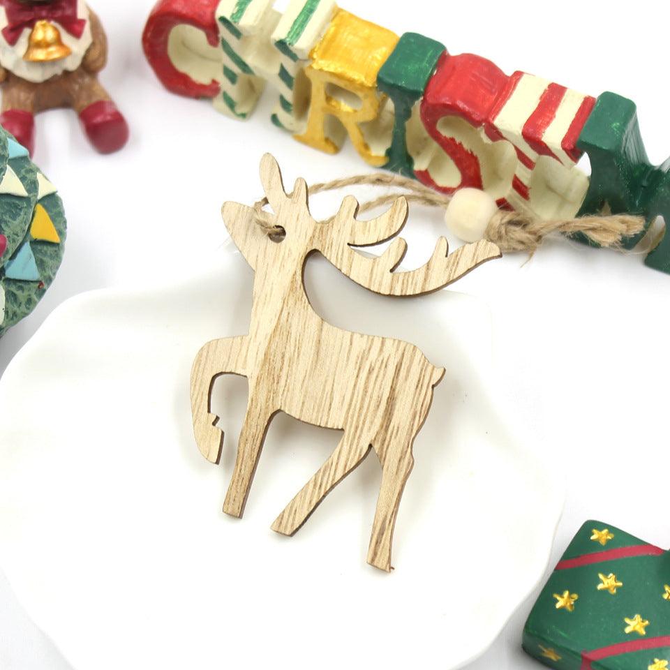 Christmas Snowflake Elk Wooden - Premium 0 from chiquetrends.com - Just $12! Shop now at chiquetrends.com