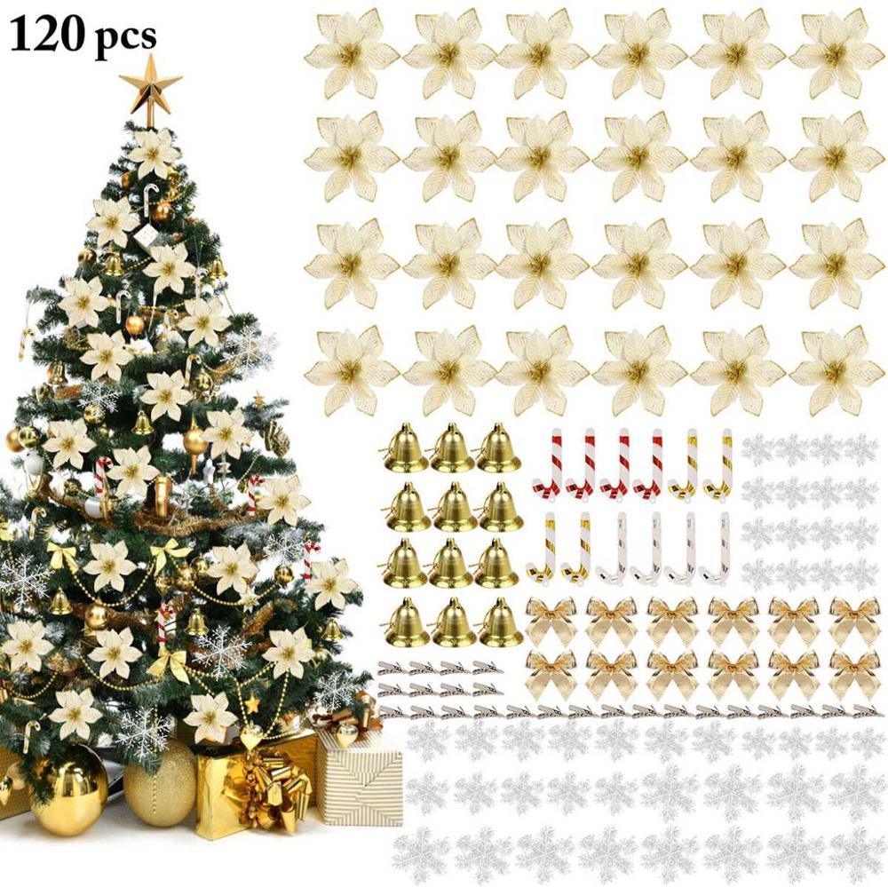 120 Pcs Christmas Flower Set - Premium 0 from chiquetrends.com - Just $28! Shop now at chiquetrends.com