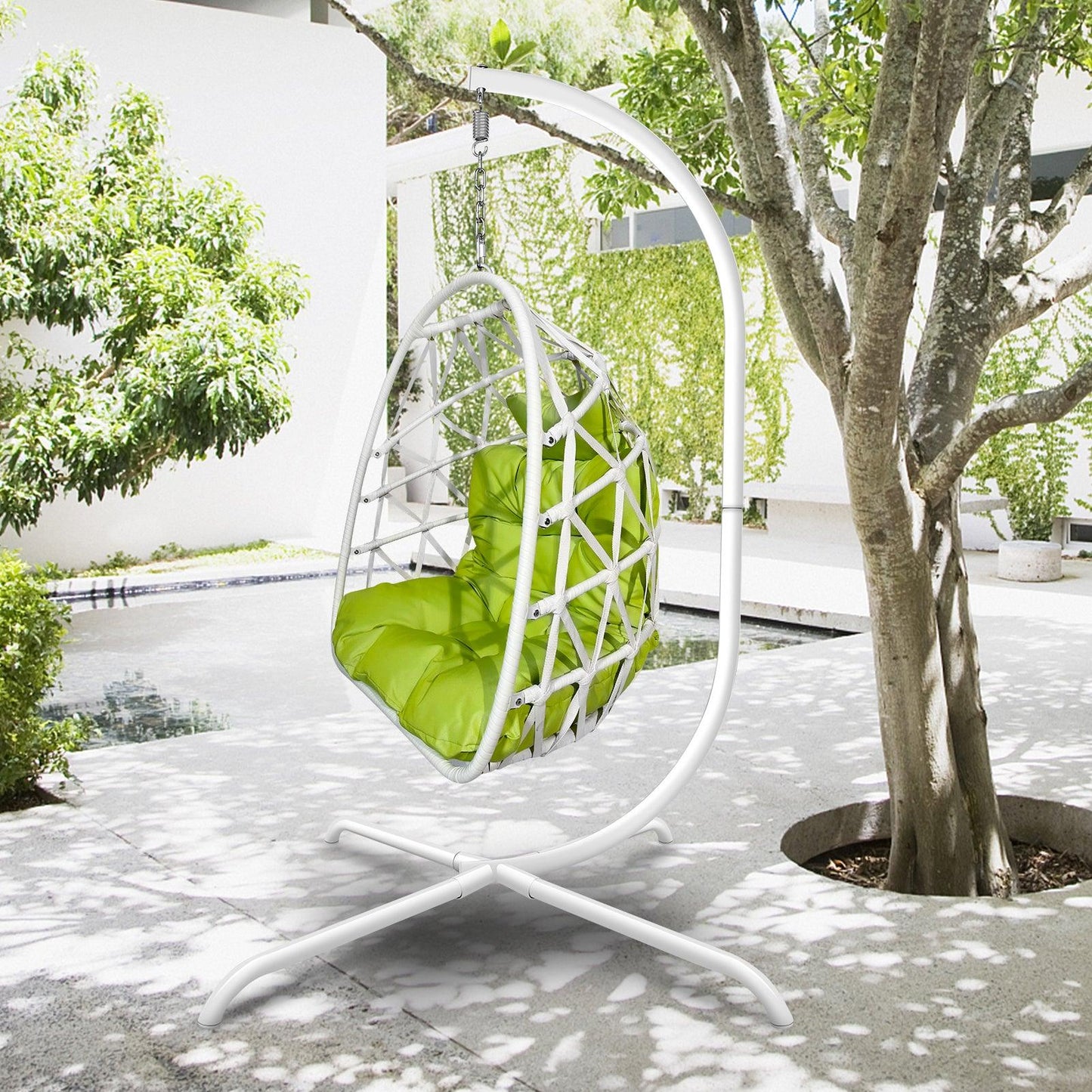 Swing Egg Chair With Stand - Premium 5 from chiquetrends.com - Just $744! Shop now at chiquetrends.com