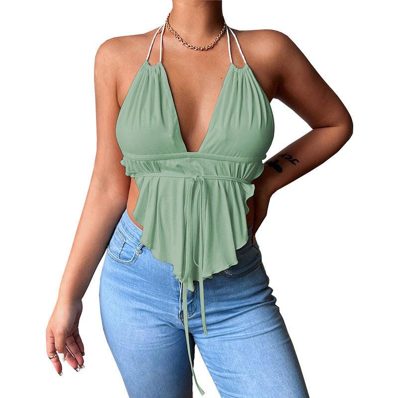 Low-cut V-neck Hanging - Premium 4 from chiquetrends.com - Just $14! Shop now at chiquetrends.com