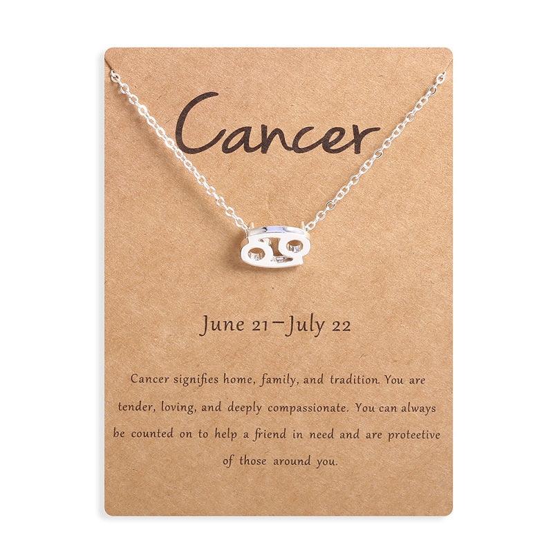 12 Zodiac Sign Necklaces With - Premium 4 from chiquetrends.com - Just $11! Shop now at chiquetrends.com