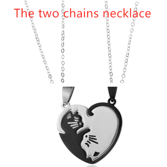 Couple Necklace Chain Pendant - Premium 0 from chiquetrends.com - Just $4! Shop now at chiquetrends.com