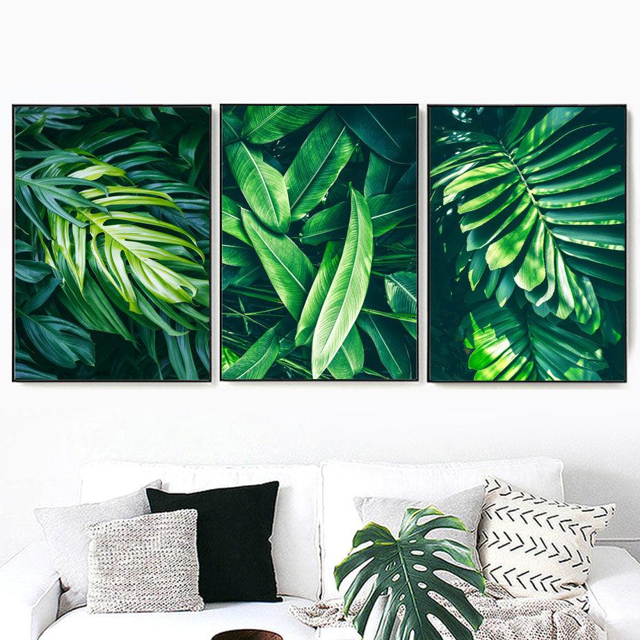 Home Decor Green Plant Canvas - Premium 0 from chiquetrends.com - Just $10! Shop now at chiquetrends.com