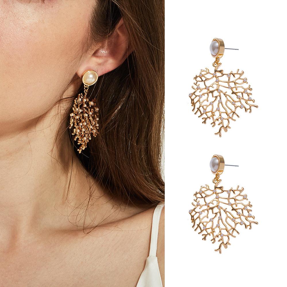 Coral Shape Alloy Earrings - Premium 0 from chiquetrends.com - Just $14! Shop now at chiquetrends.com