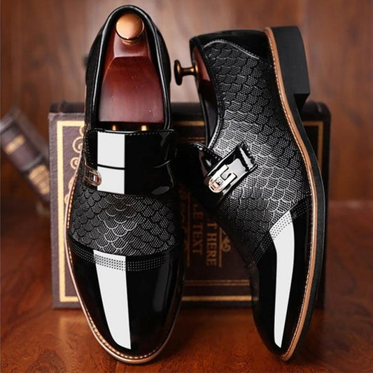 Men's Leather Embossing - Premium Shoes from chiquetrends.com - Just $116! Shop now at chiquetrends.com