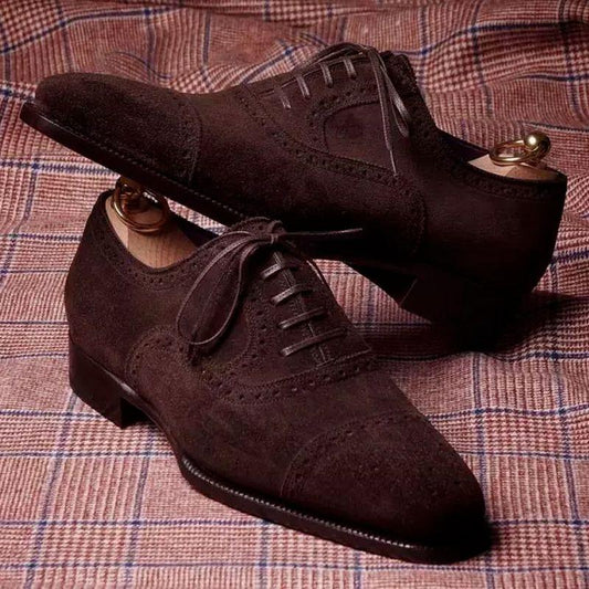 Classic Brown Faux Suede Shoes - Premium Shoes from chiquetrends.com - Just $162! Shop now at chiquetrends.com