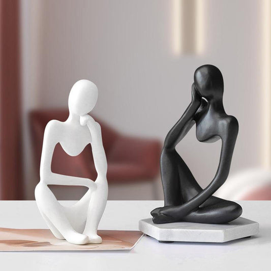 Matte Thinker Statues Abstract - Premium Sculptures & Statues from chiquetrends.com - Just $35! Shop now at chiquetrends.com