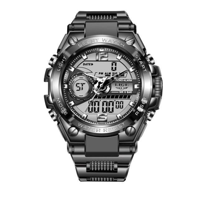 LIGE Digital Men Military - Premium Watches from chiquetrends.com - Just $95! Shop now at chiquetrends.com