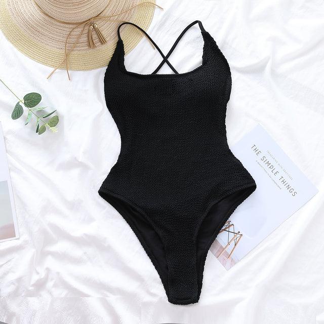 Patch One-piece Swuimsuit | - Premium Swimwear from chiquetrends.com - Just $56! Shop now at chiquetrends.com