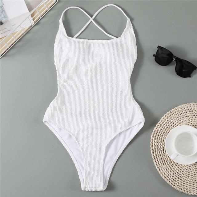 Patch One-piece Swuimsuit | - Premium Swimwear from chiquetrends.com - Just $56! Shop now at chiquetrends.com