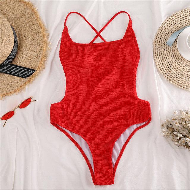 Patch One-piece Swuimsuit | - Premium Swimwear from chiquetrends.com - Just $56! Shop now at chiquetrends.com