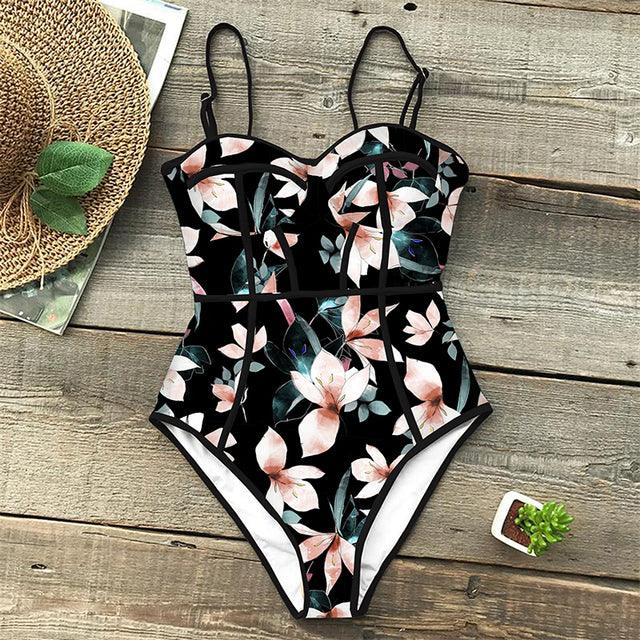 Floral Swimwear | Bodysuit | - Premium Swimwear from chiquetrends.com - Just $70! Shop now at chiquetrends.com