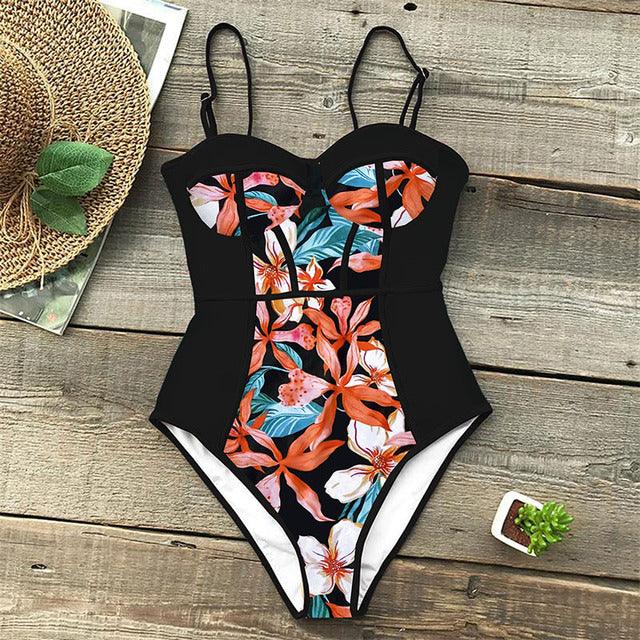 Floral Swimwear | Bodysuit | - Premium Swimwear from chiquetrends.com - Just $70! Shop now at chiquetrends.com