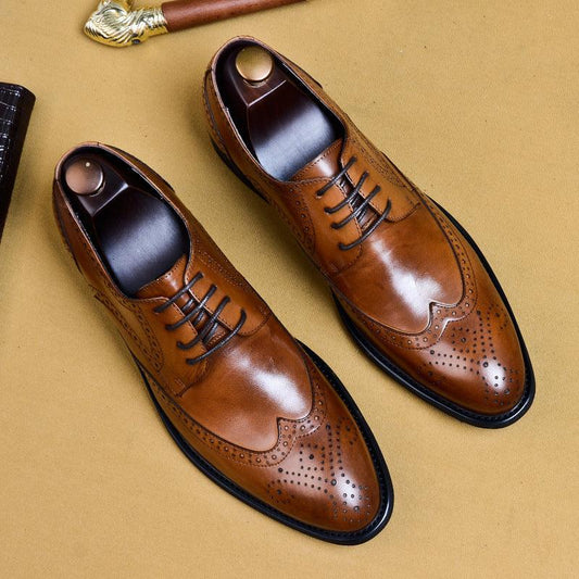 Men's Handmade Genuine Leather - Premium Shoes from chiquetrends.com - Just $306! Shop now at chiquetrends.com