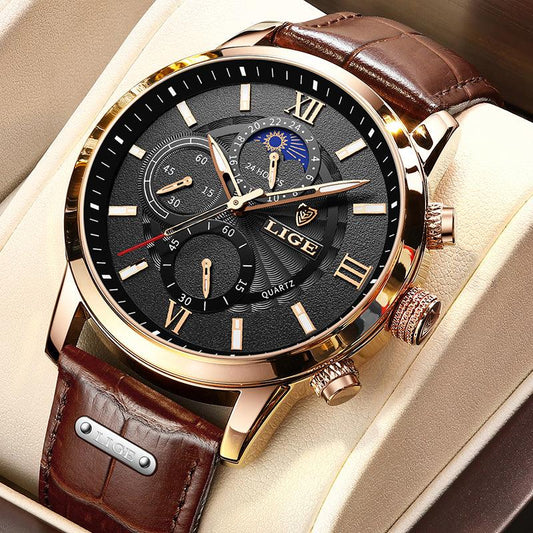 LIGE Men's Waterproof Watch - Premium Watches from chiquetrends.com - Just $85! Shop now at chiquetrends.com