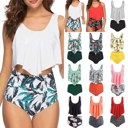 Ruffles Women's Two Piece Swim - Premium Swimwear from chiquetrends.com - Just $39! Shop now at chiquetrends.com