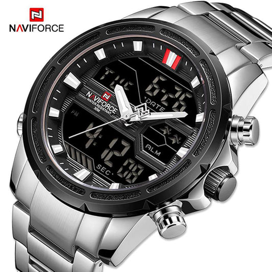 NAVIFORCE Men's Digital Watch - Premium Watches from chiquetrends.com - Just $108! Shop now at chiquetrends.com