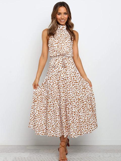 Summer Long Dress Polka Dot - Premium Dresses from chiquetrends.com - Just $67! Shop now at chiquetrends.com