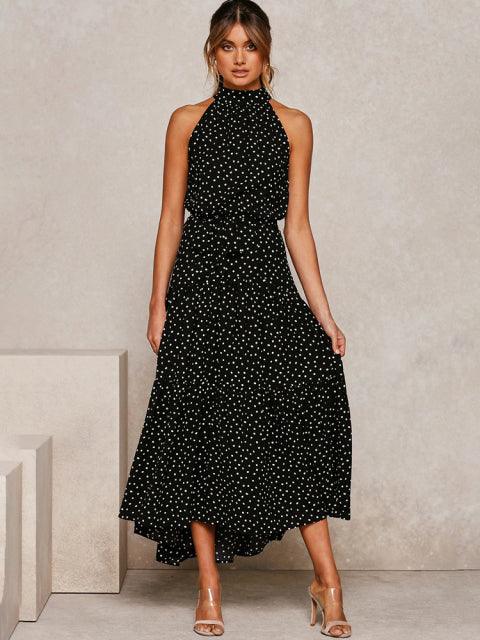 Summer Long Dress Polka Dot - Premium Dresses from chiquetrends.com - Just $67! Shop now at chiquetrends.com