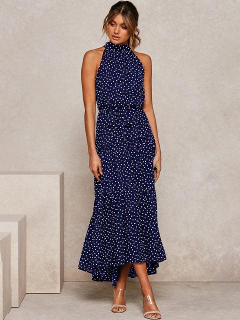 Summer Long Dress Polka Dot - Premium Dresses from chiquetrends.com - Just $67! Shop now at chiquetrends.com