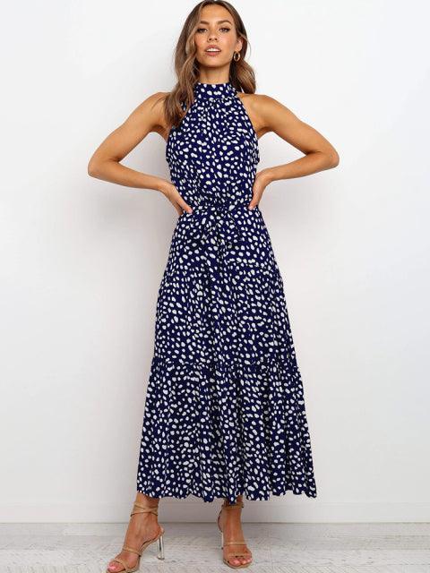 Summer Long Dress Polka Dot - Premium Dresses from chiquetrends.com - Just $67! Shop now at chiquetrends.com