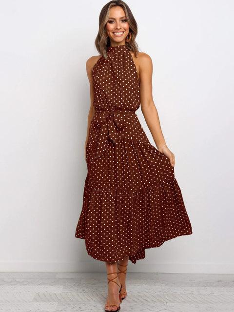 Summer Long Dress Polka Dot - Premium Dresses from chiquetrends.com - Just $67! Shop now at chiquetrends.com