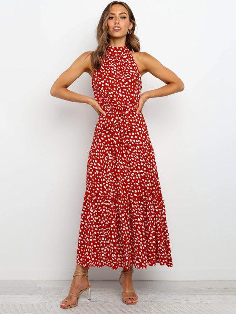 Summer Long Dress Polka Dot - Premium Dresses from chiquetrends.com - Just $67! Shop now at chiquetrends.com