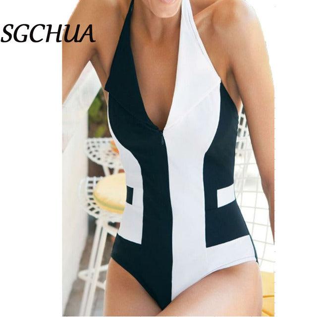 Zipper One Piece Swimsuit | - Premium Swimwear from chiquetrends.com - Just $50! Shop now at chiquetrends.com