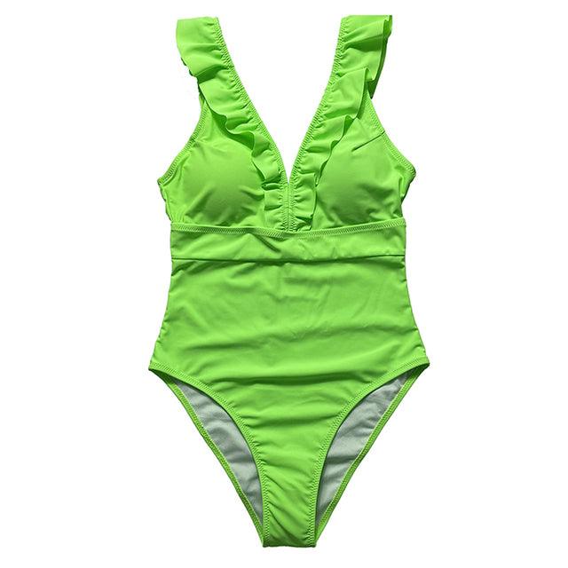 Striped & Ruffled Swimwear - Premium Swimwear from chiquetrends.com - Just $18! Shop now at chiquetrends.com